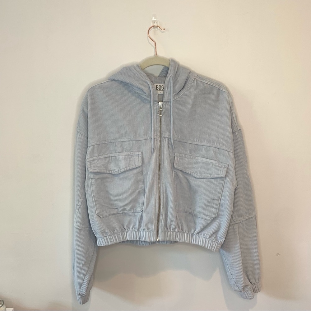 NEOT Urban Outfitters Blue Corduroy Cropped Jacket